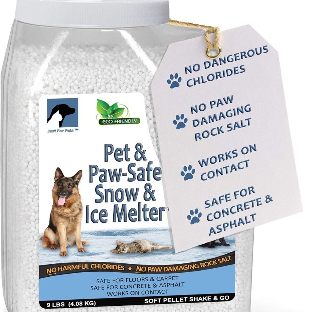 Snow & Ice Melter Safe for Pets & Paws Contains No Toxic Chlorides or Painful to